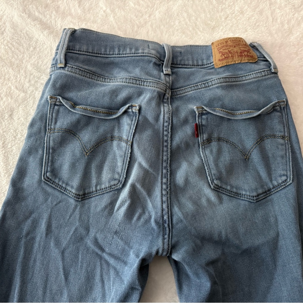 Levi’s 720 High Rise Super Skinny Stretch Distressed Jeans Size 27 - Picture 7 of 7